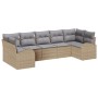 Juego de Sofá de Jardín Conjunto de 7 Gris Ratán de , Sofás de exterior - Ref: Foro24-3346190, Precio: 483,94 €, Descuento: %