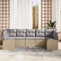 Juego de Sofá de Jardín Conjunto de 7 Gris Ratán de , Sofás de exterior - Ref: Foro24-3346190, Precio: 483,94 €, Descuento: %