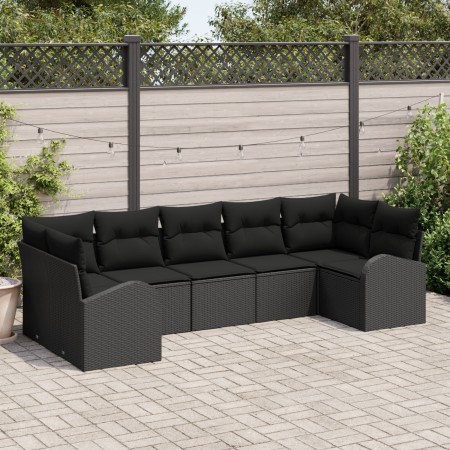 Juego de Sofás de Jardín Set de 7 Negro von , Outdoor-Sofas - Ref: Foro24-3346193, Preis: 494,39 €, Rabatt: %