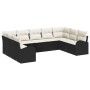 Juego de Sofá de Jardín de 9 Piezas con Cojines Negro Poliratán von , Outdoor-Sofas - Ref: Foro24-3346197, Preis: 526,42 €, R...