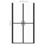 Transparente Duschabtrennung (98-101)x190 cm von vidaXL, Duschtüren - Ref: Foro24-150830, Preis: 204,10 €, Rabatt: %