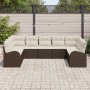 Juego de Sofás de Jardín 9 Piezas Marrón y Crema Ratán von , Outdoor-Sofas - Ref: Foro24-3346198, Preis: 579,82 €, Rabatt: %