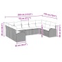 Juego de Sofá de Jardín de 9 Piezas con Cojines Negro Poliratán von , Outdoor-Sofas - Ref: Foro24-3346197, Preis: 526,42 €, R...