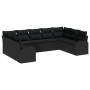 Juego de Sofá de Jardín de 9 Piezas con Cojines Negro Poliratán by , Outdoor sofas - Ref: Foro24-3346203, Price: 583,63 €, Di...