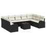 Juego de Sofá de Jardín de 9 Piezas con Cojines de Ratán Poliéster Marrón von , Outdoor-Sofas - Ref: Foro24-3346207, Preis: 5...