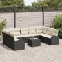 Juego de Sofá de Jardín de 9 Piezas con Cojines de Ratán Poliéster Marrón von , Outdoor-Sofas - Ref: Foro24-3346207, Preis: 5...