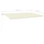 Manual retractable awning with cream poles 6x3 m by vidaXL, Awnings - Ref: Foro24-3069997, Price: 659,34 €, Discount: %