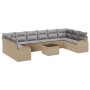 Juego de Sofá de Jardín de 11 Piezas con Cojines Negros de Poliratán von , Outdoor-Sofas - Ref: Foro24-3346230, Preis: 690,21...