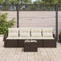 Juego de sofá de jardín de 5 piezas con cojines marrón poliratán by , Outdoor sofas - Ref: Foro24-3346588, Price: 311,44 €, D...
