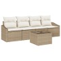 Set de sofá de jardín de 5 piezas con cojines beige de polirratán von , Outdoor-Sofas - Ref: Foro24-3346591, Preis: 324,98 €,...