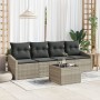 Juego de sofá de jardín de 5 piezas con cojines gris claro ratán sintético by , Outdoor sofas - Ref: Foro24-3346592, Price: 3...