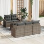 Juego de Sofá de Jardín de 6 Piezas con Cojines Gris de Ratán Sintético by , Outdoor sofas - Ref: Foro24-3346599, Price: 433,...