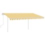 Manuell ausfahrbare Markise mit gelber und weißer LED 4x3,5 m von vidaXL, Markisen - Ref: Foro24-3070023, Preis: 491,88 €, Ra...