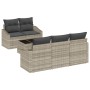 Conjunto de Sofá de Jardín de 6 Piezas con Cojines Gris Claro de Ratán von , Outdoor-Sofas - Ref: Foro24-3346602, Preis: 442,...
