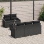 Set de Sofá de Jardín de 6 Piezas con Cojines Negro Poliratán by , Outdoor sofas - Ref: Foro24-3346603, Price: 429,97 €, Disc...