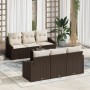 Juego de Sofás de Jardín de 7 Piezas con Cojines de Ratán Sintético Marrón by , Outdoor sofas - Ref: Foro24-3346608, Price: 4...