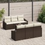 Juego de Sofás de Jardín de 7 Piezas con Cojines de Ratán Sintético Marrón by , Outdoor sofas - Ref: Foro24-3346608, Price: 4...