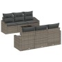Juego de Sofá de Jardín de 7 Piezas con Cojines Gris Ratán Poliéster by , Outdoor sofas - Ref: Foro24-3346609, Price: 472,11 ...