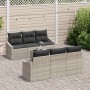 Juego de sofá de jardín de 7 piezas con cojines gris claro ratán sintético by , Outdoor sofas - Ref: Foro24-3346612, Price: 4...