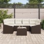 Juego de Sofá de Jardín de 7 Piezas con Cojines Marrón Ratán Polímero by , Outdoor sofas - Ref: Foro24-3346618, Price: 459,56...