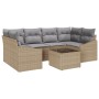 VidaXL Juego de Sofá de Jardín de 7 Piezas con Cojines Beige de Ratán de Polímero by , Outdoor sofas - Ref: Foro24-3346620, P...