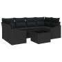 Conjunto de Sofás de Jardín 7 Piezas Negro Poliratán de , Sofás de exterior - Ref: Foro24-3346623, Precio: 454,98 €, Descuent...