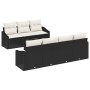 Conjunto de Sofá de Jardín de 8 Piezas con Cojines Ratán Negro by , Outdoor sofas - Ref: Foro24-3346627, Price: 515,16 €, Dis...