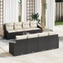 Juego de sofá de jardín de 9 piezas con cojines en negro de poliratán by , Outdoor sofas - Ref: Foro24-3346647, Price: 548,61...