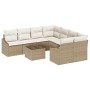 Conjunto de Sofás de Jardín de 9 Piezas con Cojines de Ratán Beige von , Outdoor-Sofas - Ref: Foro24-3346661, Preis: 600,66 €...