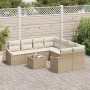 Conjunto de Sofás de Jardín de 9 Piezas con Cojines de Ratán Beige von , Outdoor-Sofas - Ref: Foro24-3346661, Preis: 600,66 €...