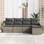 Conjunto de sofá de jardín de 5 piezas con cojines gris poliratán by , Outdoor sofas - Ref: Foro24-3346679, Price: 302,69 €, ...