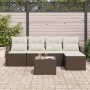 Conjunto de Sofá de Jardín de 5 Piezas con Cojines Gris Poliratán by , Outdoor sofas - Ref: Foro24-3346688, Price: 354,69 €, ...
