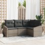 Juego de sofá de jardín de 4 piezas con cojines gris polirratán by , Outdoor sofas - Ref: Foro24-3346699, Price: 291,56 €, Di...
