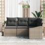 Juego de sofá de jardín de 4 piezas con cojines gris polirratán by , Outdoor sofas - Ref: Foro24-3346699, Price: 291,56 €, Di...
