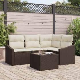 Set de Sofás de Jardín de 4 Piezas con Cojines Gris Poli Ratán von , Outdoor-Sofas - Ref: Foro24-3346708, Preis: 360,12 €, Ra...