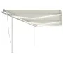 Manual retractable awning with cream LED 6x3.5 m by vidaXL, Awnings - Ref: Foro24-3070082, Price: 863,37 €, Discount: %