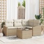 Conjunto de Sofá de Jardín de 5 Piezas con Cojines de Ratán Beige von , Outdoor-Sofas - Ref: Foro24-3346711, Preis: 360,40 €,...