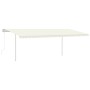 Manual retractable awning with cream LED 6x3.5 m by vidaXL, Awnings - Ref: Foro24-3070082, Price: 847,83 €, Discount: %