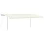 Manual retractable awning with cream LED 6x3.5 m by vidaXL, Awnings - Ref: Foro24-3070082, Price: 863,37 €, Discount: %