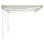 Manual retractable awning with cream LED 6x3.5 m by vidaXL, Awnings - Ref: Foro24-3070082, Price: 863,37 €, Discount: %