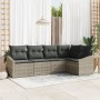 Juego de Sofá de Jardín de 5 Piezas con Cojines Gris Claro Poliratán by , Outdoor sofas - Ref: Foro24-3346722, Price: 349,44 ...