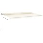 Manual retractable awning with cream LED 6x3.5 m by vidaXL, Awnings - Ref: Foro24-3070082, Price: 847,83 €, Discount: %