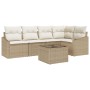 Conjunto de Sofá de Jardín de 6 Piezas con Cojines Marrón de Ratán Polimérico von , Outdoor-Sofas - Ref: Foro24-3346731, Prei...