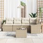Conjunto de Sofá de Jardín de 6 Piezas con Cojines Marrón de Ratán Polimérico von , Outdoor-Sofas - Ref: Foro24-3346731, Prei...
