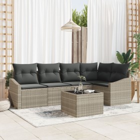 Juego de sofá de jardín de 6 piezas con cojines gris poliratán by , Outdoor sofas - Ref: Foro24-3346732, Price: 399,36 €, Dis...