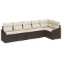 Juego de Sofá de Jardín de 6 Piezas con Cojines en Rattan Marrón Poliratán by , Outdoor sofas - Ref: Foro24-3346738, Price: 4...