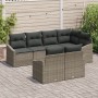 Conjunto de Sofá de Jardín de 7 piezas con Cojines Gris Poliratán by , Outdoor sofas - Ref: Foro24-3346759, Price: 501,51 €, ...