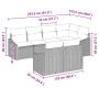 Conjunto de sofá de jardín de 7 piezas con cojines de ratán versátil en marrón von , Outdoor-Sofas - Ref: Foro24-3346758, Pre...