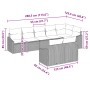 Conjunto de Sofás de Jardín Conjunto de 8 Negro Ratán by , Outdoor sofas - Ref: Foro24-3346773, Price: 568,65 €, Discount: %