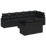 Juego de Sofá de Jardín Set de 9 Negro Ratán, Poliéster von , Outdoor-Sofas - Ref: Foro24-3346783, Preis: 620,29 €, Rabatt: %